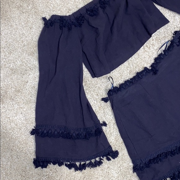 SKYLAR+MADISON Blue Resort Fringe Two Piece Set - Picture 5 of 7